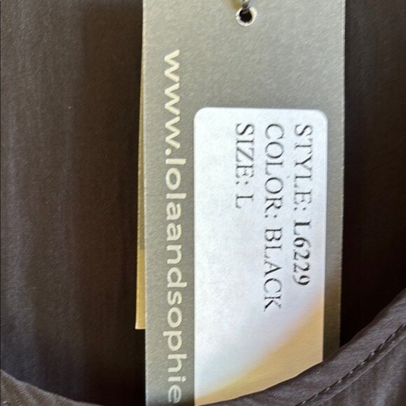 [New] Lola & Sophie (L) Black Tank Style Mini Slip Dress - Picture 12 of 12